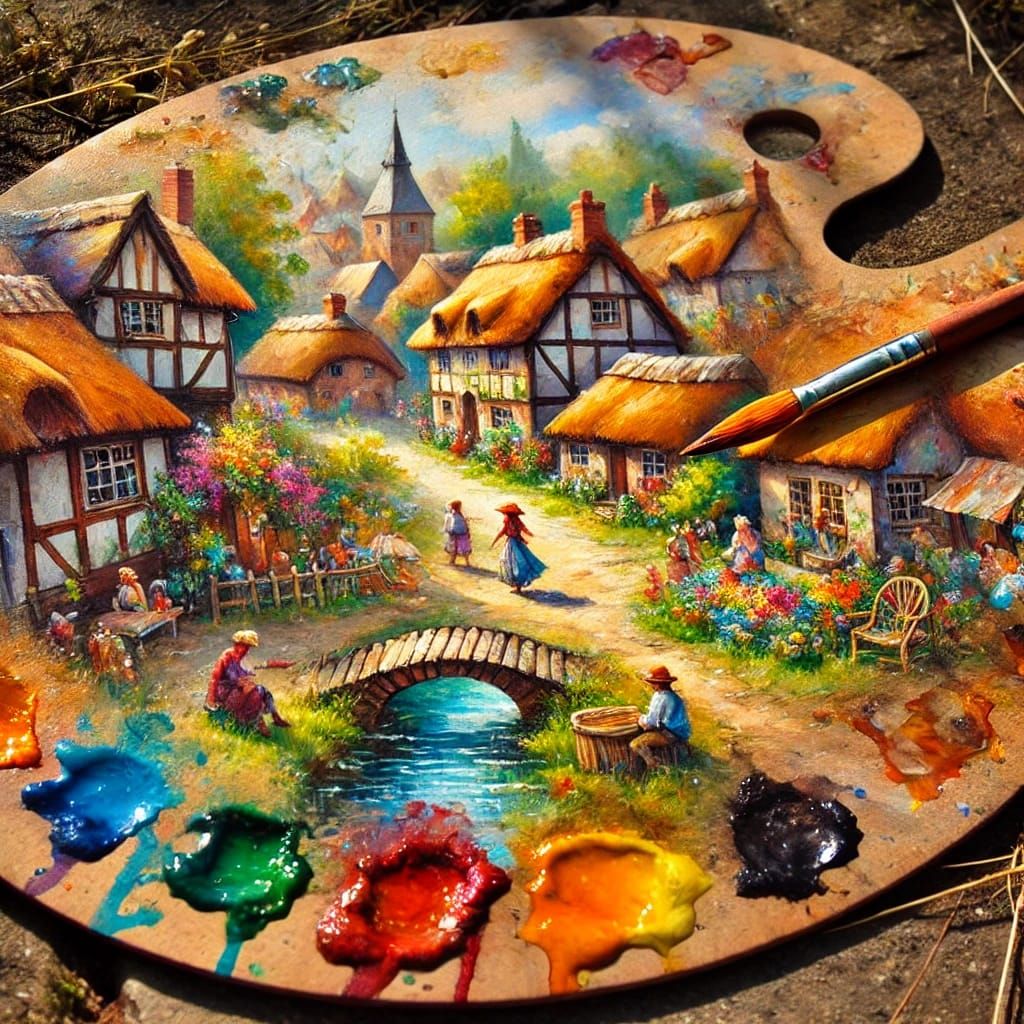 Village life on a painter's palette