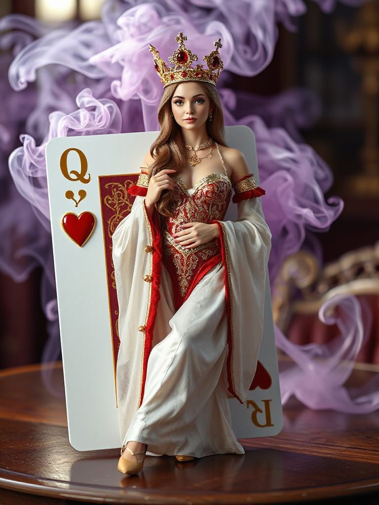 The Faces of the Deck : Queen of Hearts  by @Imvlad