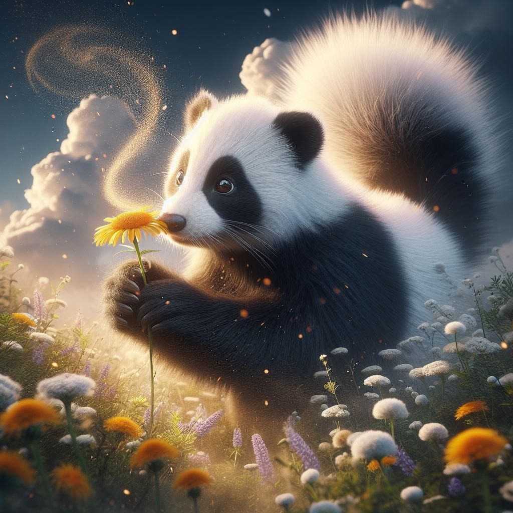 Punk (panda + skunk hybrid)