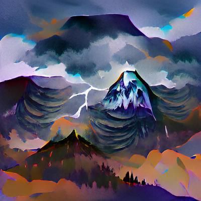 Stormy mountain
