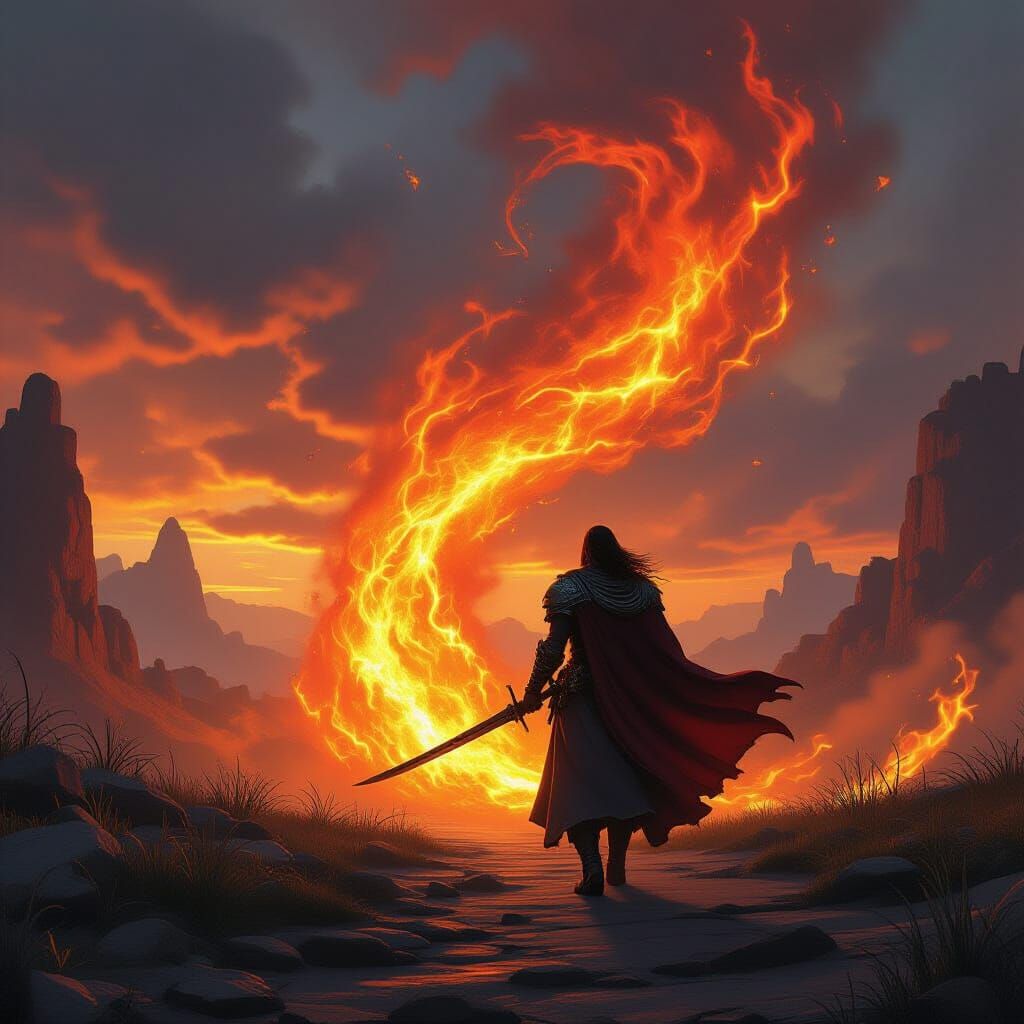 I feel a whirlwind of fire behind me