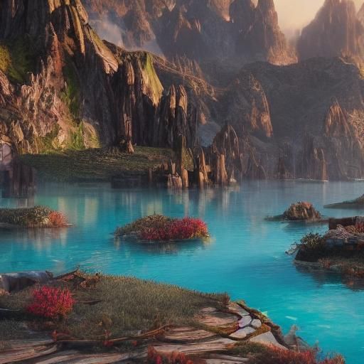 Coffee Cup Reflecting Snow-Capped Mountains