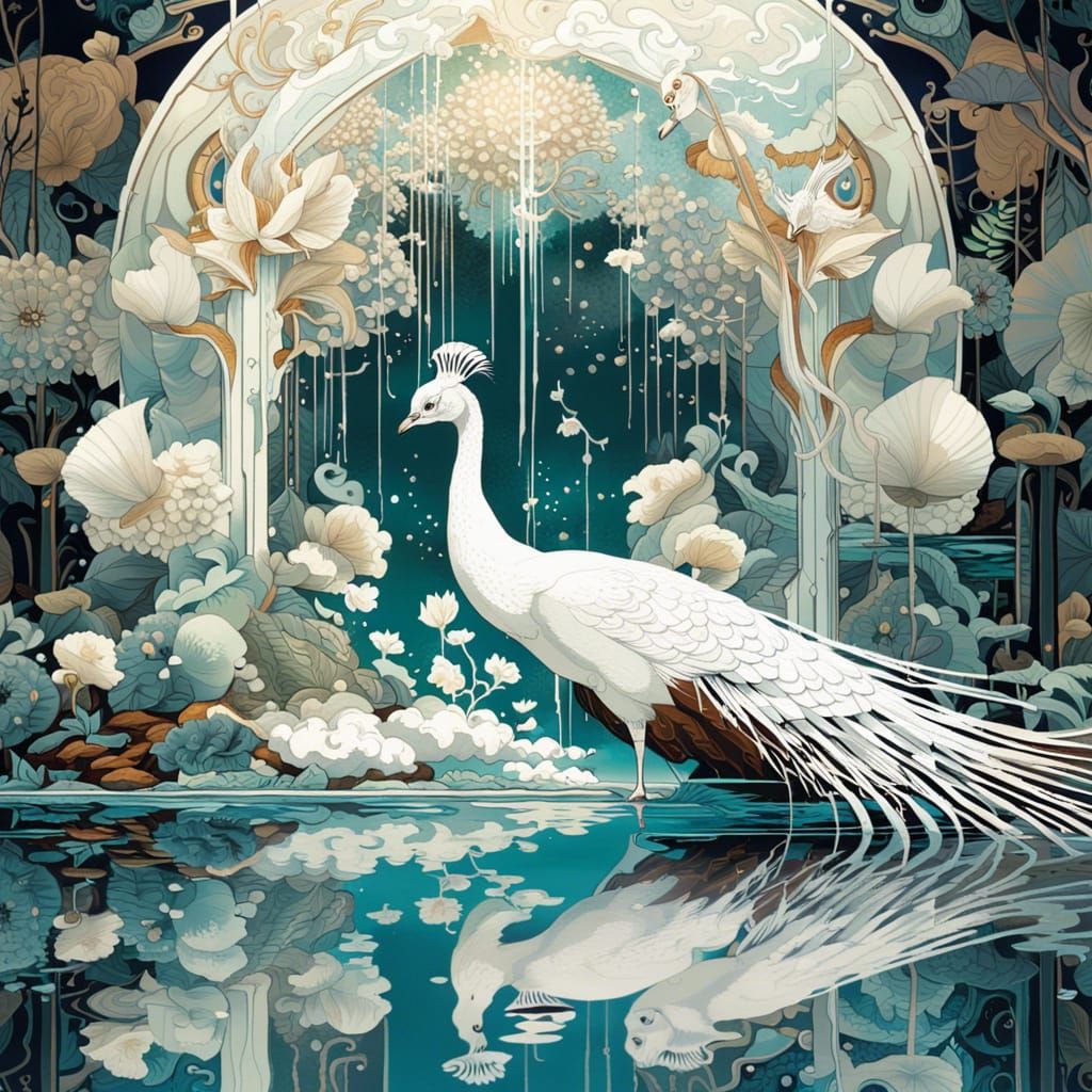 White Peacock  by @Alfred Stephens