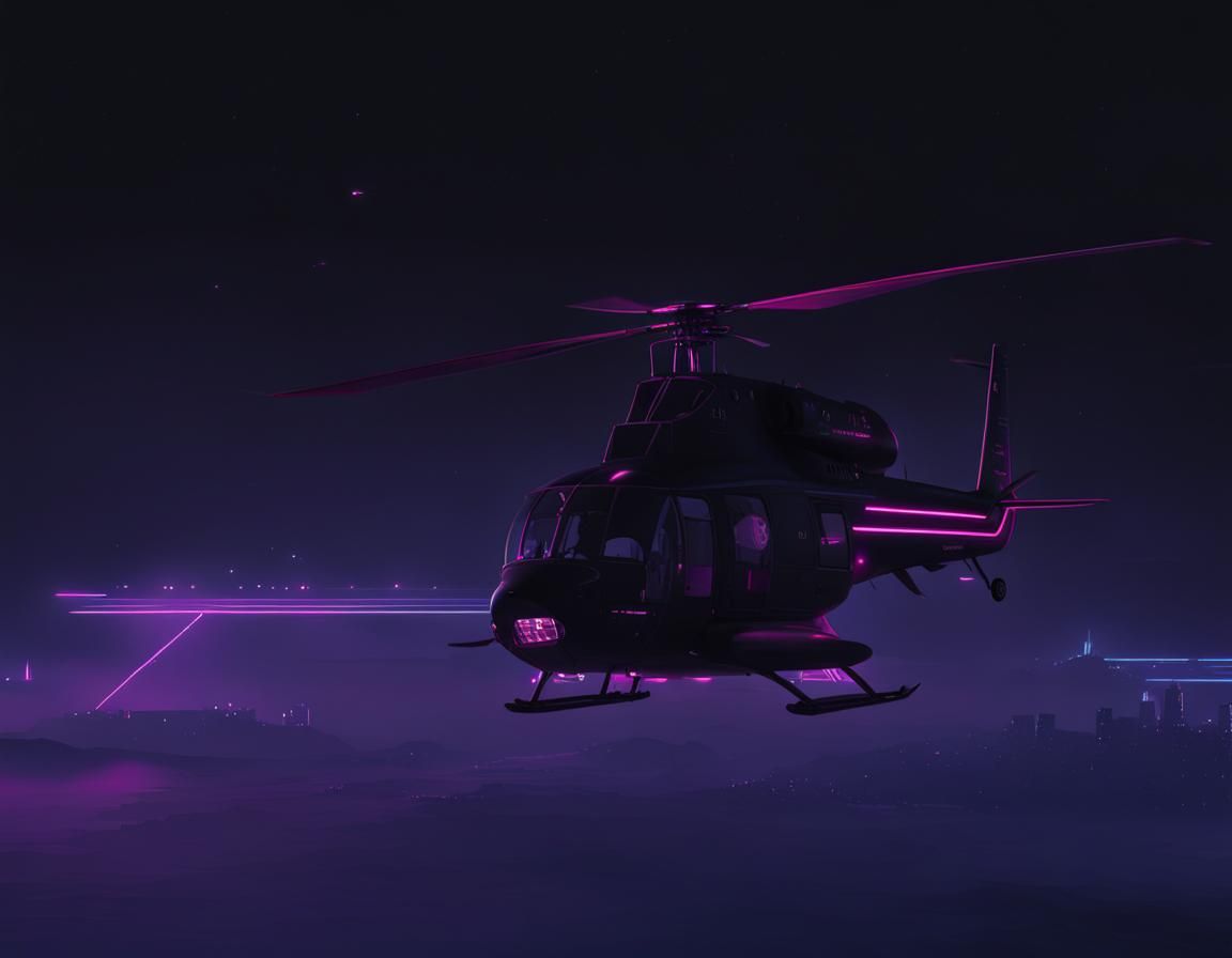 synthwave helicoper