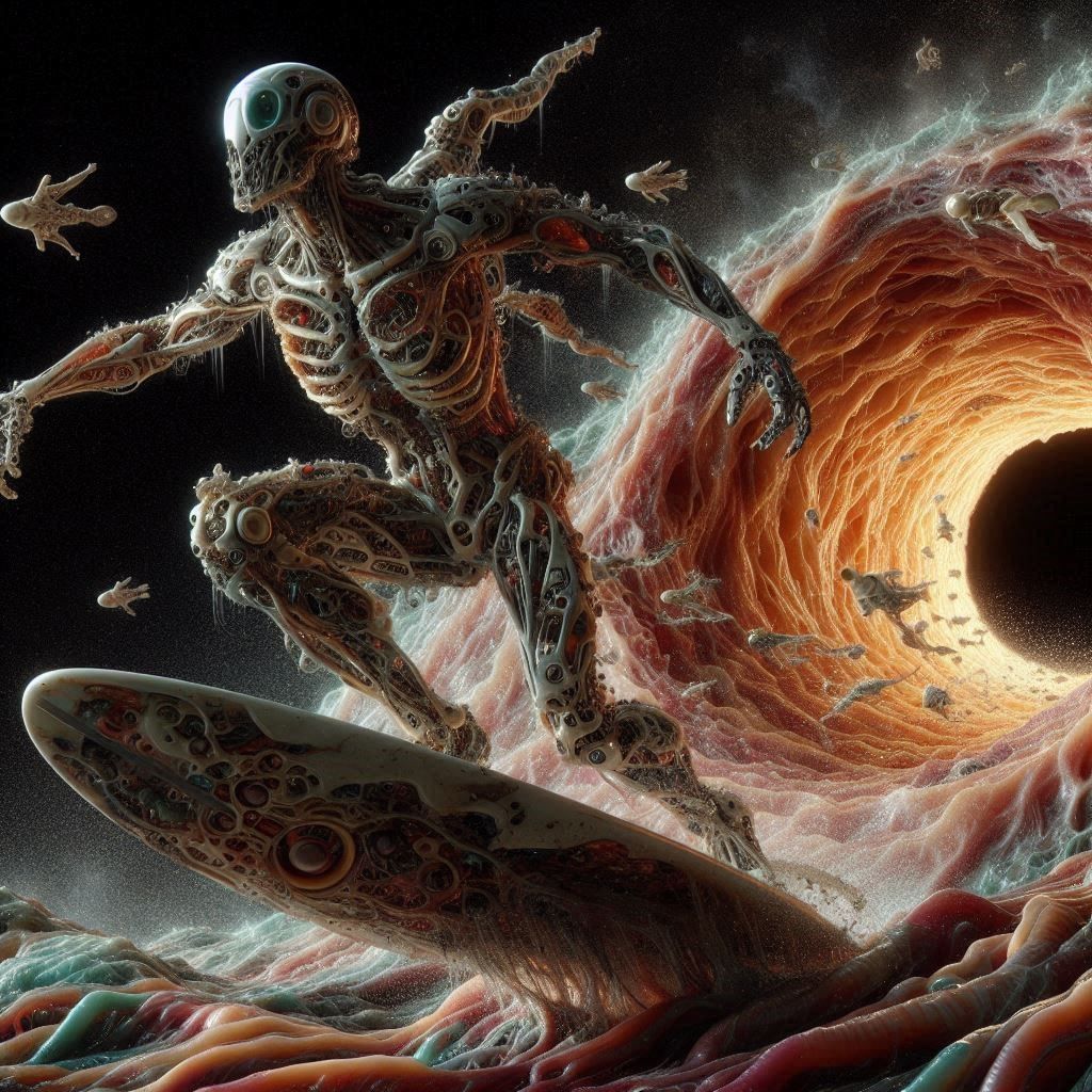 emerging from a black hole