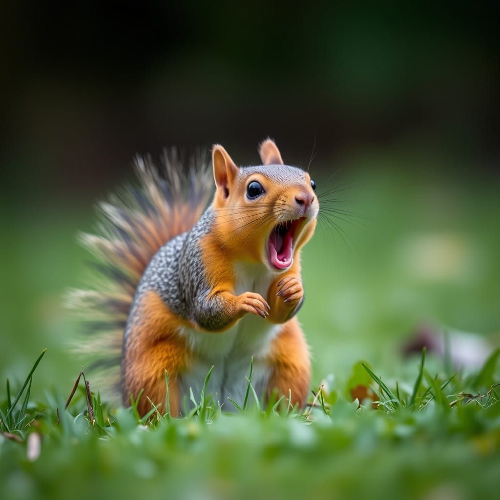 solitary screaming squirrel  by @Sasha