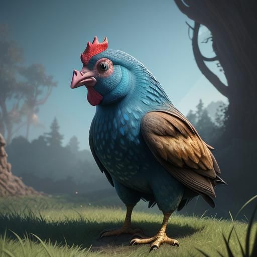 chicken war with a pig body