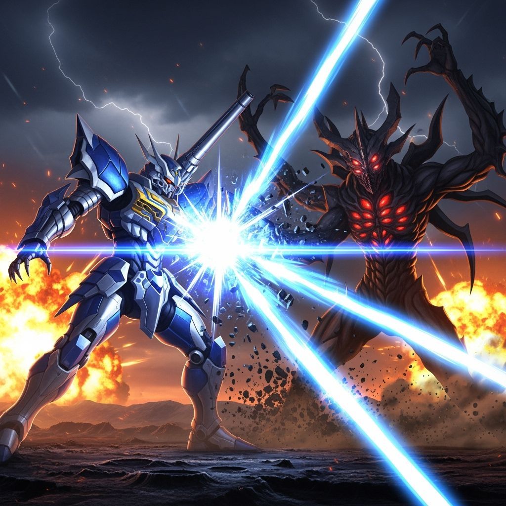 "Against a Kaiju?! I'll Never Back Down!!!"  by @Juncboks