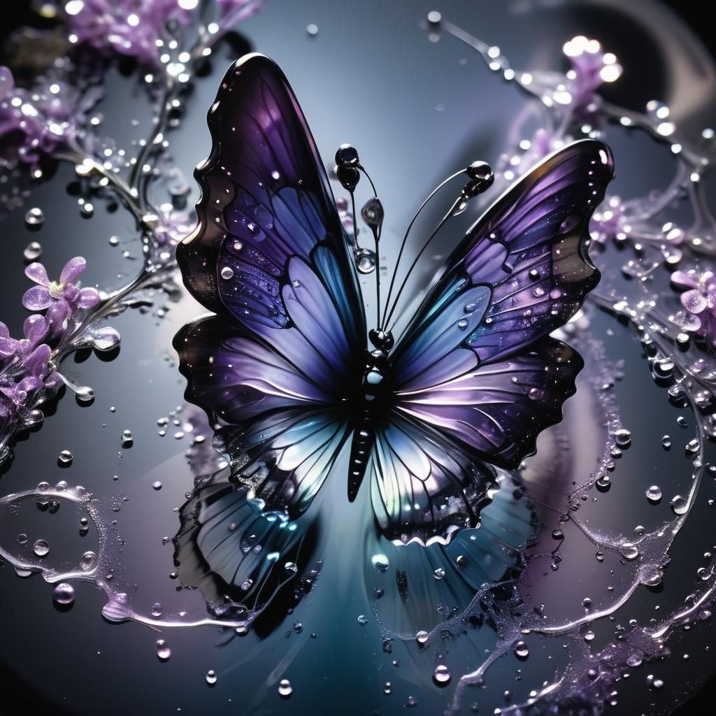 Purple Butterfly  by @The Cat Person