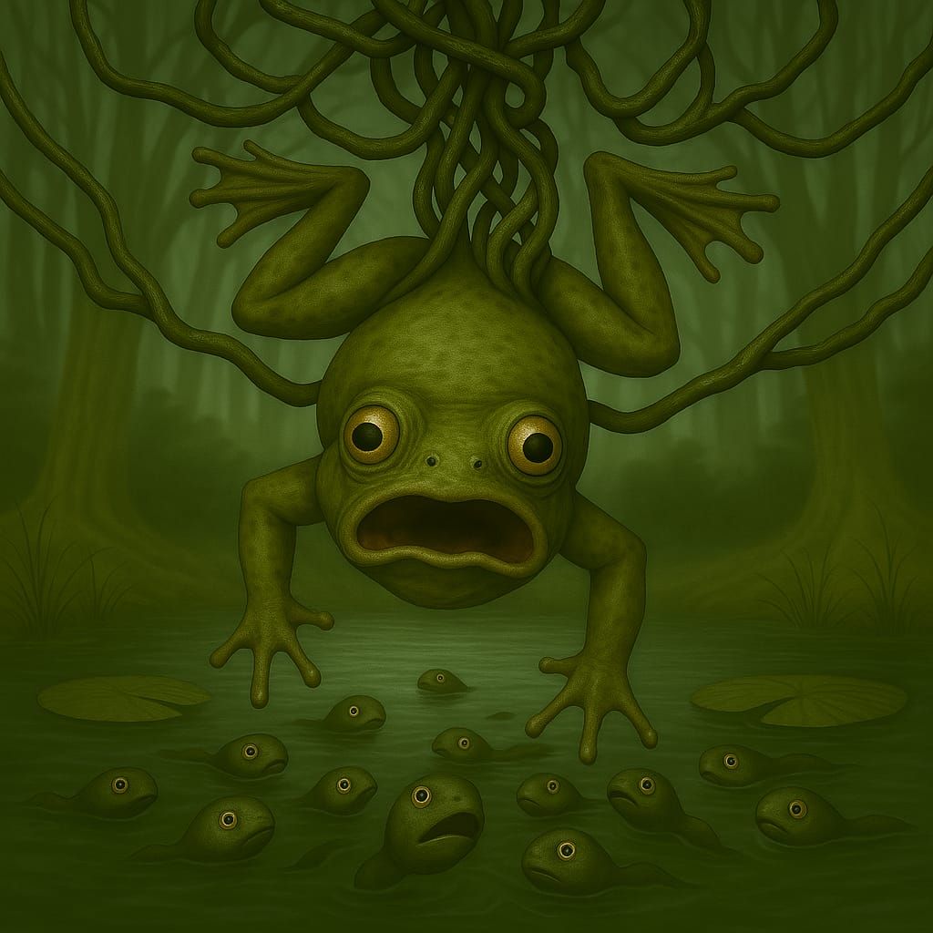 below the tangle, toadally unprepared