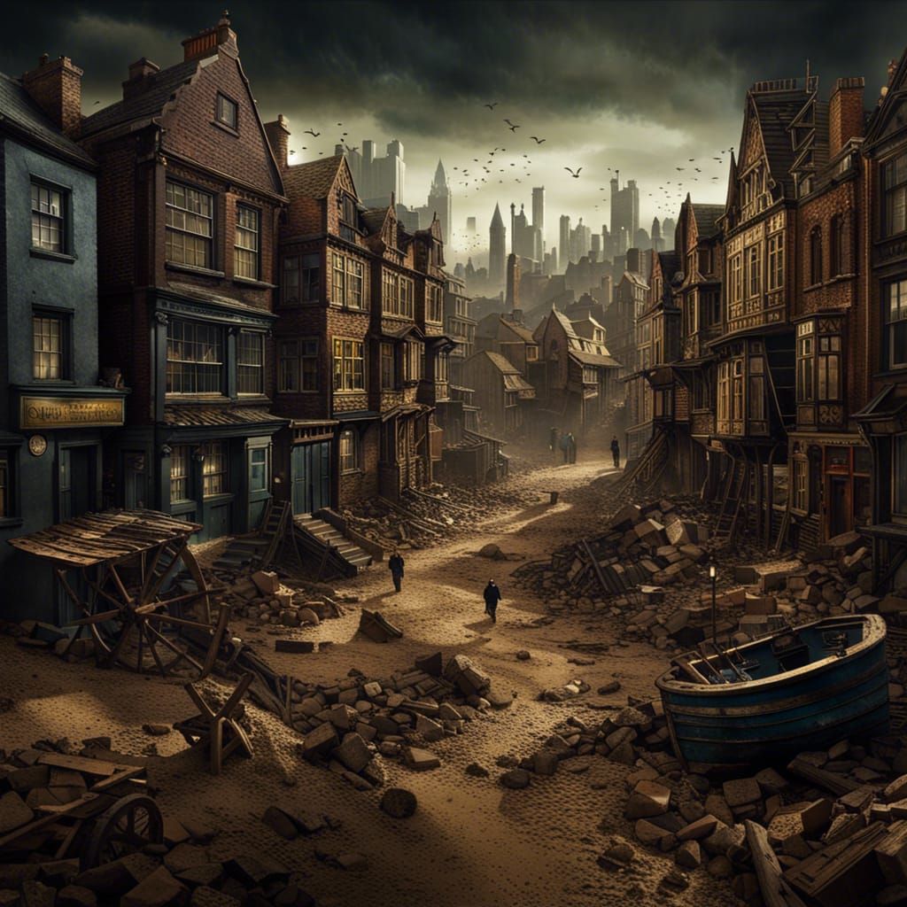 It was a dark, blustery afternoon in spring, and the city of...