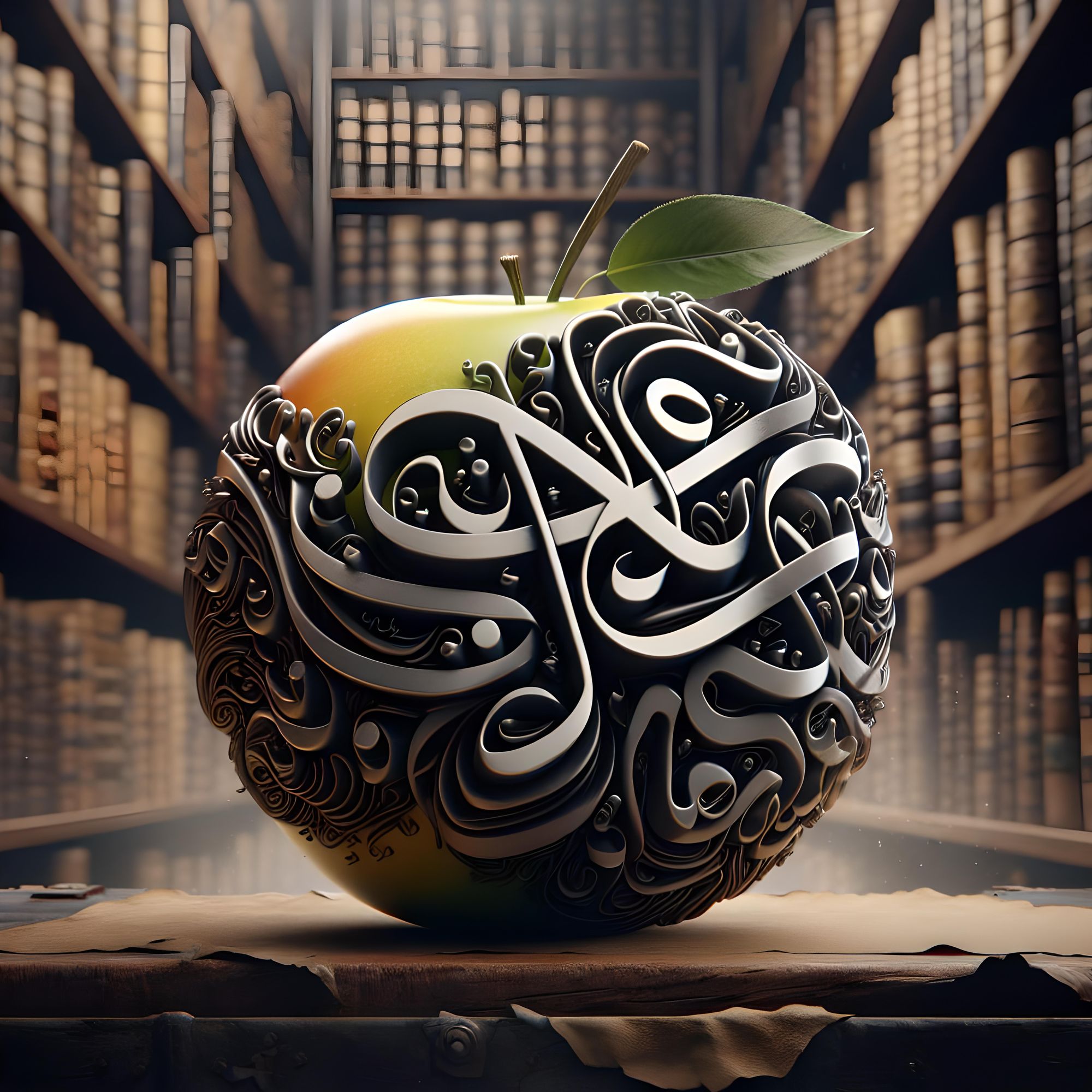 The Arabic language depicted as a fruit