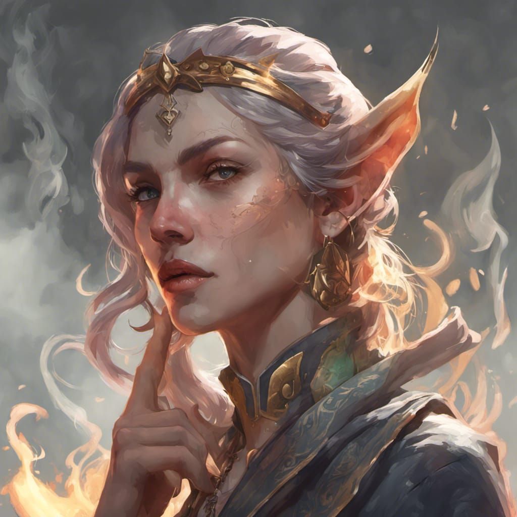 half elf smoking