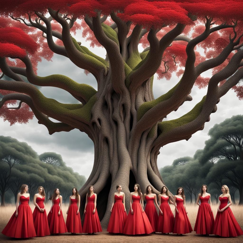 fiction, un-real, surreal: The huge tree on which the beauti...