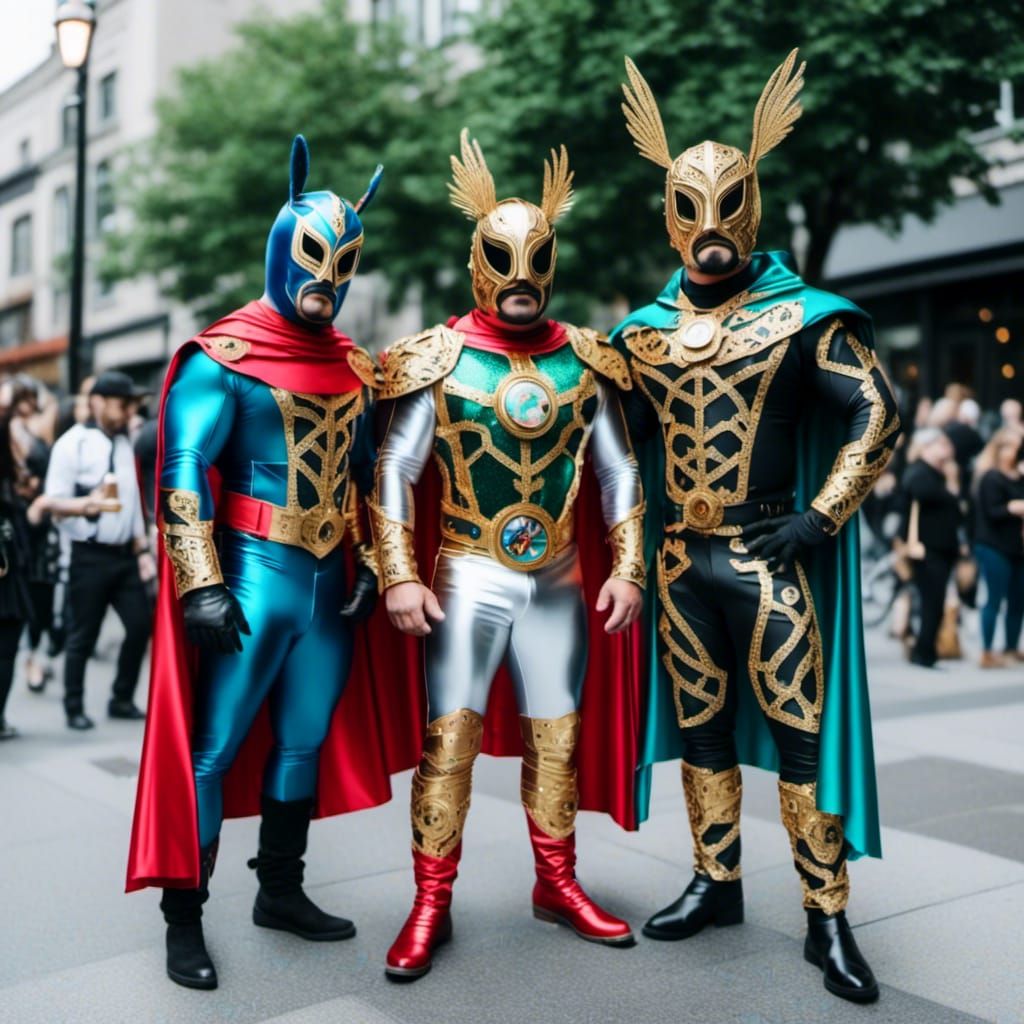 <lora:Luchador:1.0> dressed up as <lora:Nano Power:1.0> 