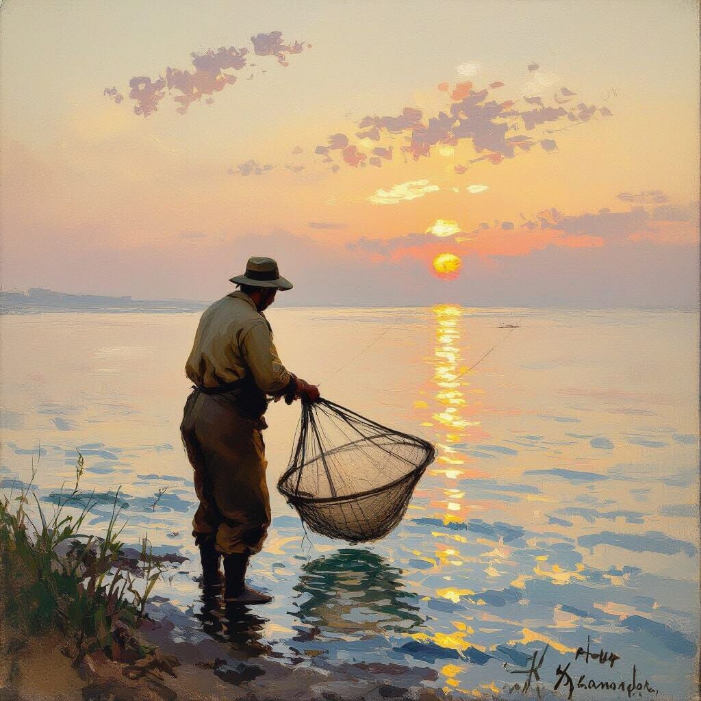 The lone fisherman  by @Aurel