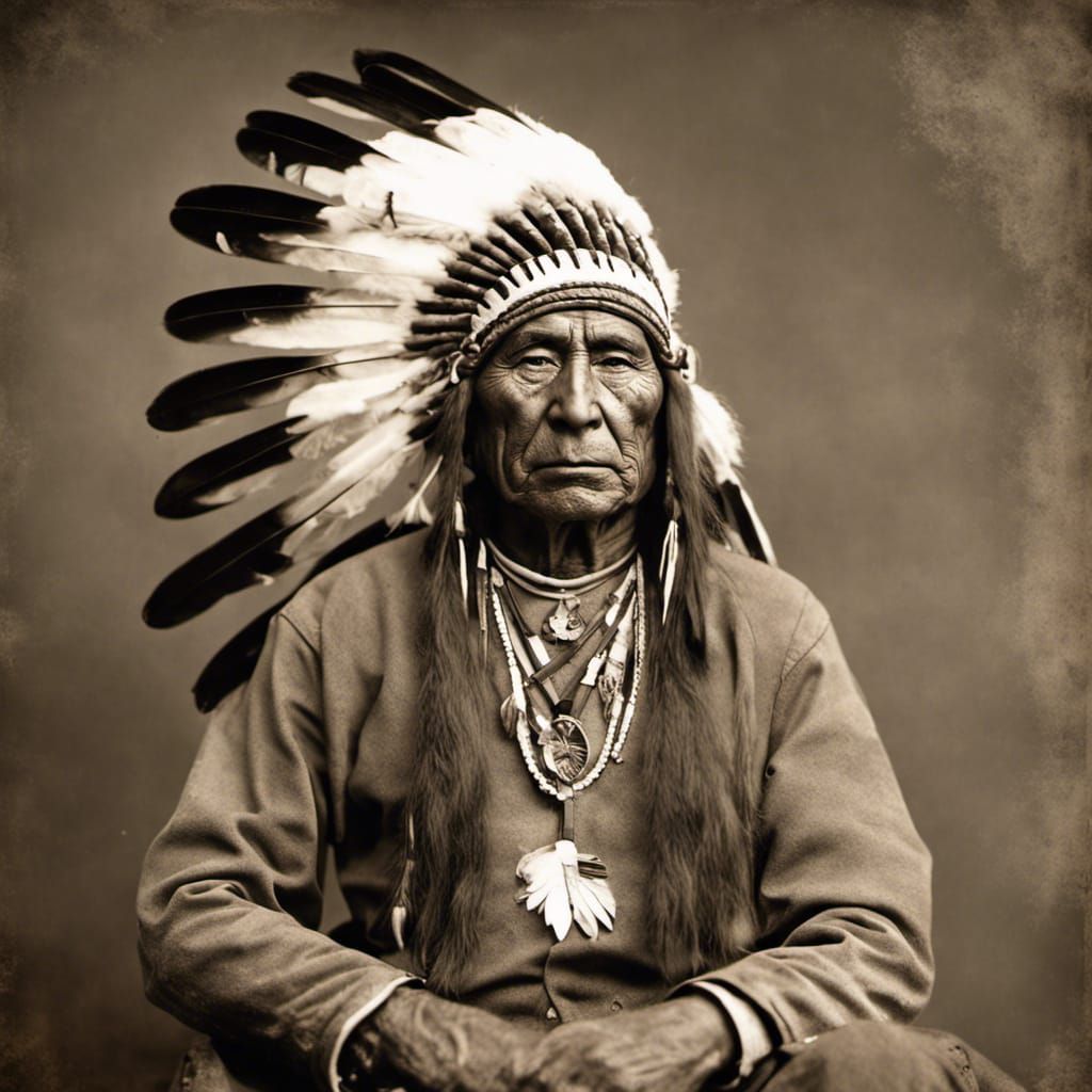 Comanche Chief circa 1872 - Oklahoma - AI Generated Artwork - NightCafe ...