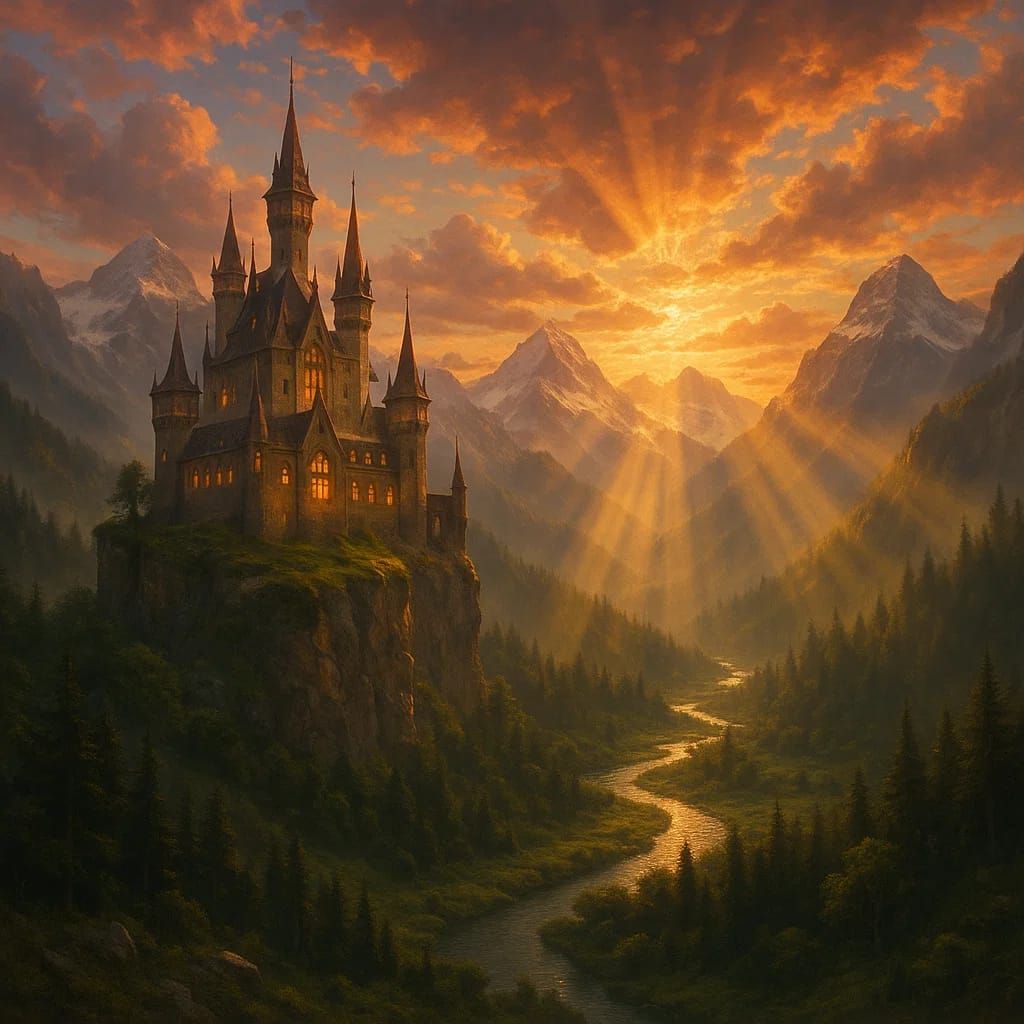 טירה וקרני שמש