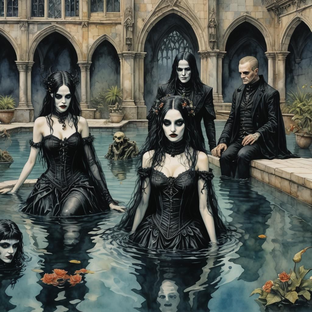 How goths do pool parties?
