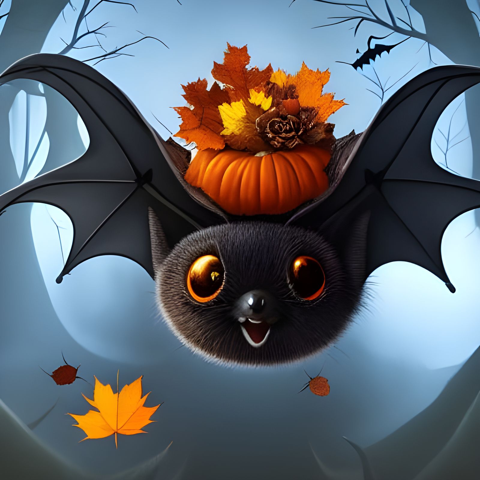 Little Bat in his Halloween Hat