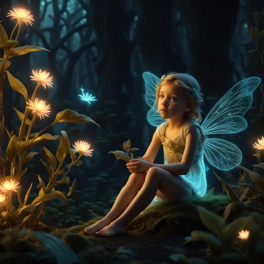 Beautiful little fairy - AI Generated Artwork - NightCafe Creator