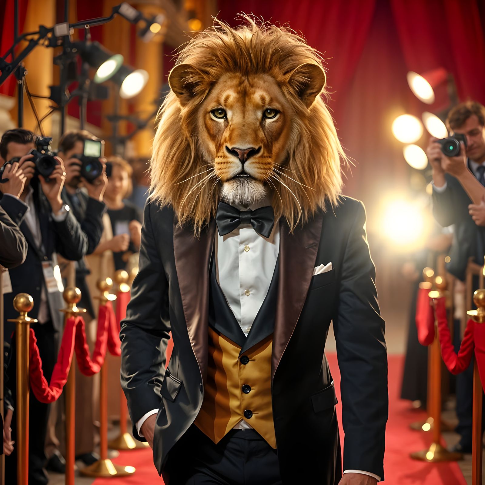 the suave lion is walking the red carpet  by @dma