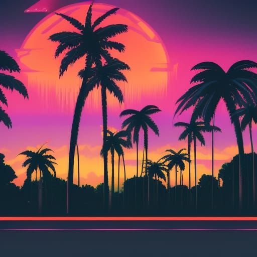 Video game sunset vibes - AI Generated Artwork - NightCafe Creator