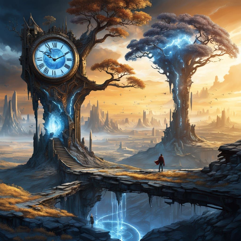 Epic Cinematic Landscape of Broken Time