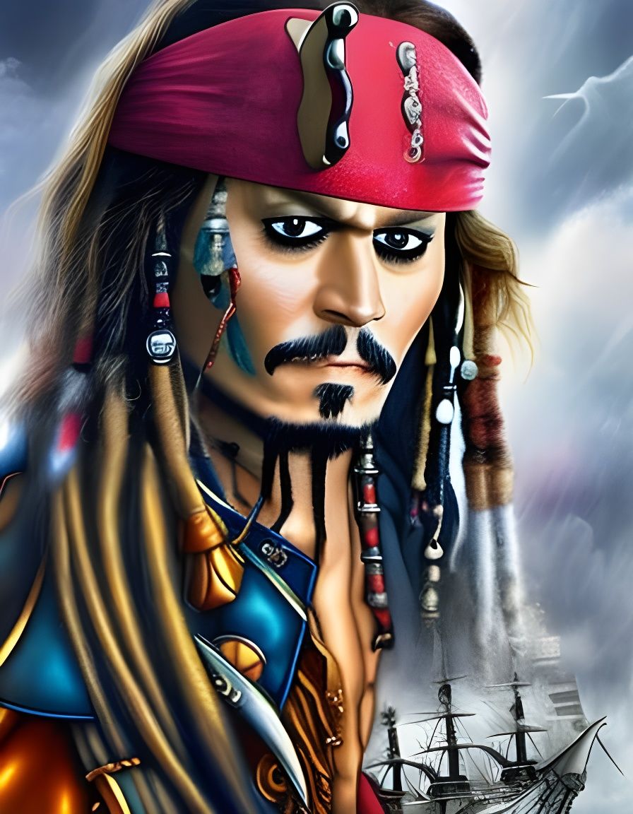 Captain Jack Sparrow - Ai Generated Artwork - Nightcafe Creator