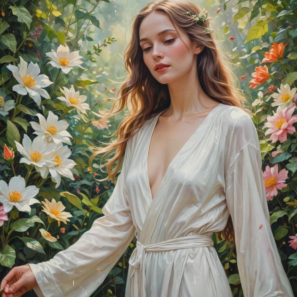 folklore, loose brushwork-lockere PinselführungBlätter mythos exaggeration-übertrieben mythisch painterly-malerisch shining-strahlend leucht...