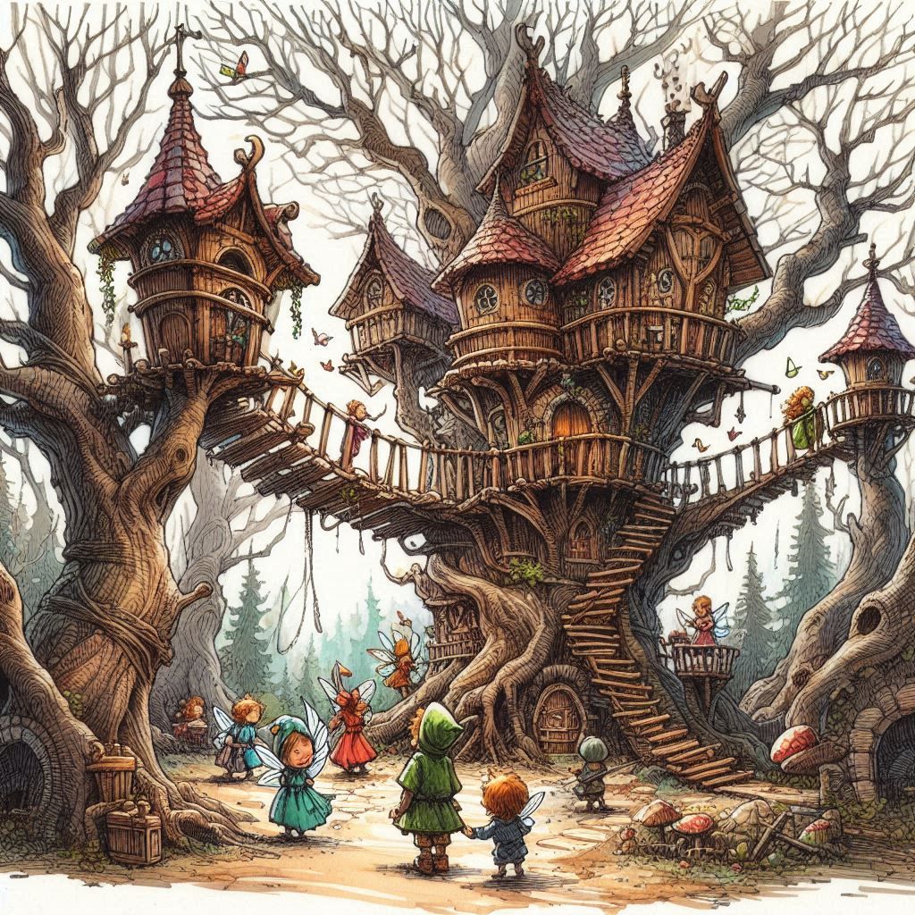 Trees Fairy Houses