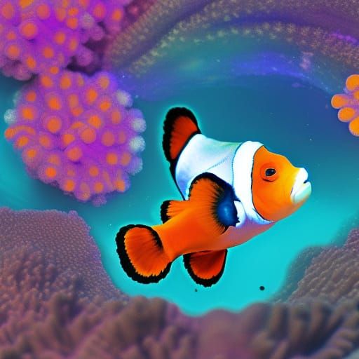 a clownfish in a sea anemone