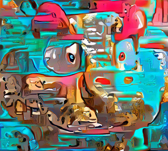 The Blue Danube Waltz (Fish-Andy Warhol & Antoni Gaudi architectures and sculptures)