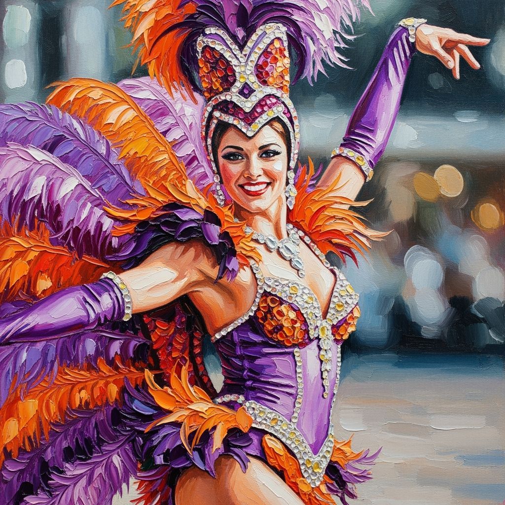 Daily Challenge #1042: In Our Showgirl Era, Show Girl Beauty 💜💃🧡  by @Mystienight