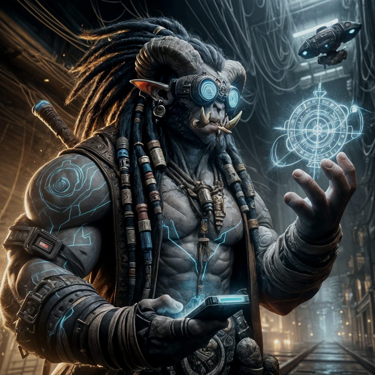 Troll cybermage  by @WitteKraai