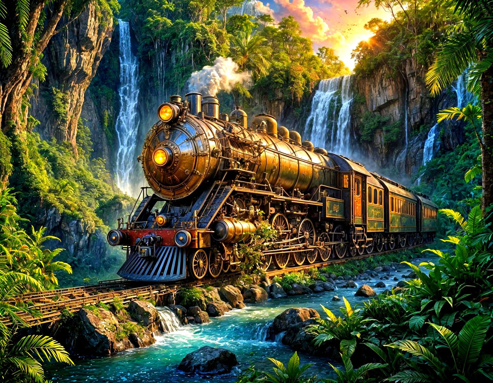 Trains Epic Masterpiece Maximalist Whimsical Fairytale ...  by @Lennis