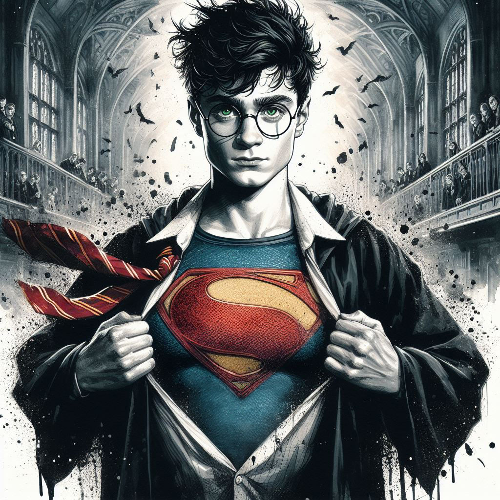 Harry Potter as Superman