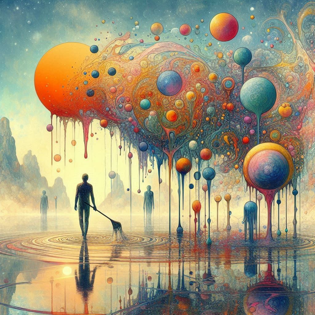 searching the water for signs of a memory