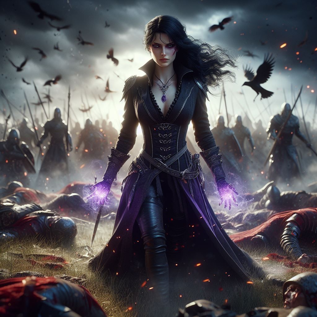 Yennefer on the battlefield