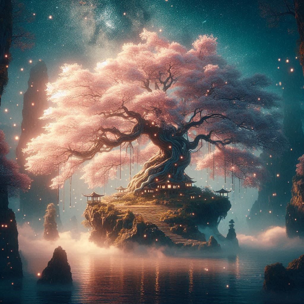 Sakura tree Lake