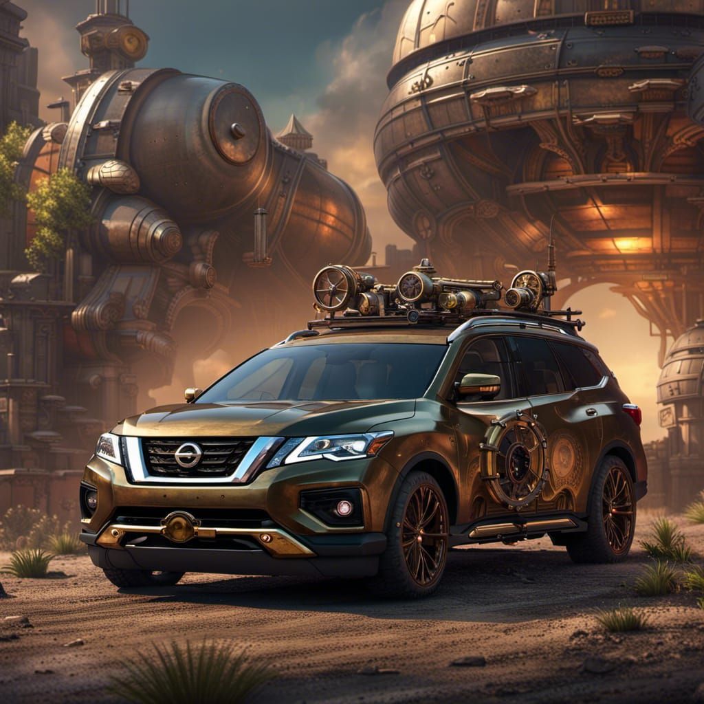 Steampunk nissan pathfinder AI Generated Artwork NightCafe Creator