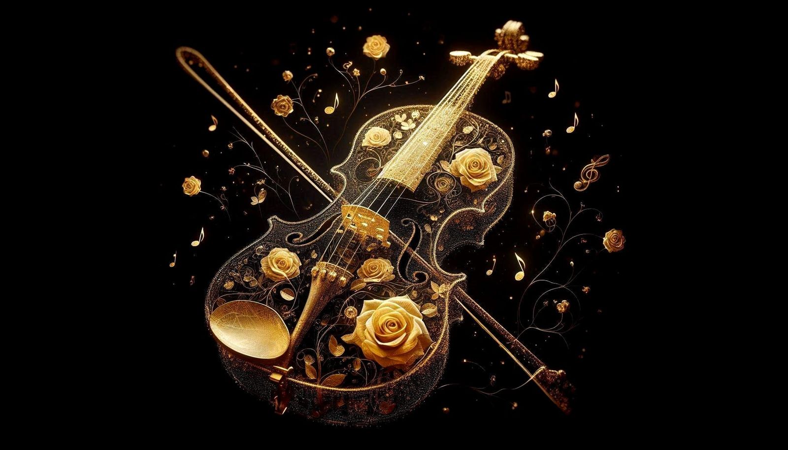 Gold Rose Violin