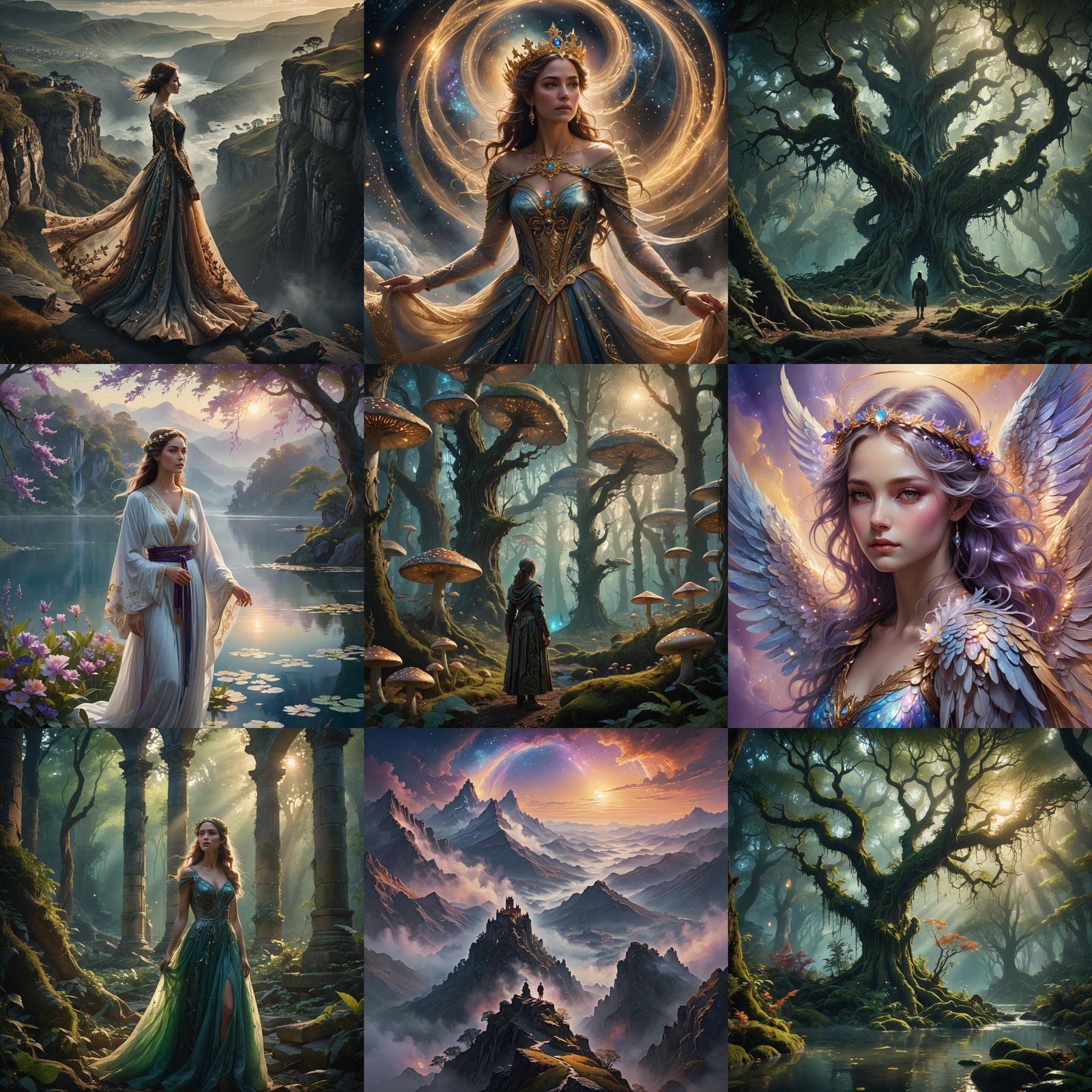 Dramatic Timeless Beauty in Detailed Matte Painting