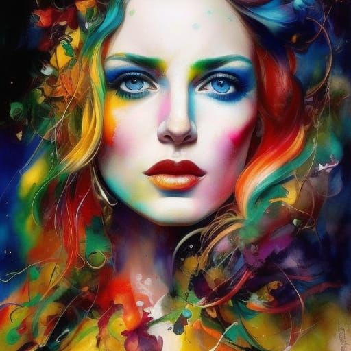 Rainbow woman - AI Generated Artwork - NightCafe Creator