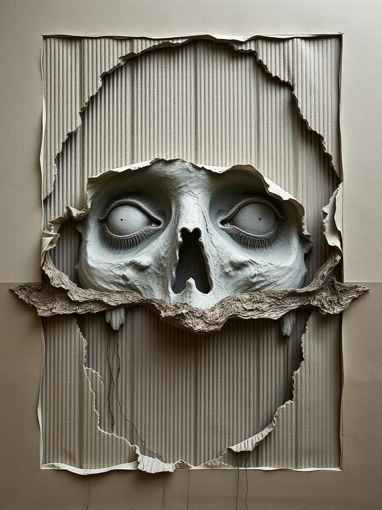 Surrealist Sculpture in 2.5D Inverted Illusion Style