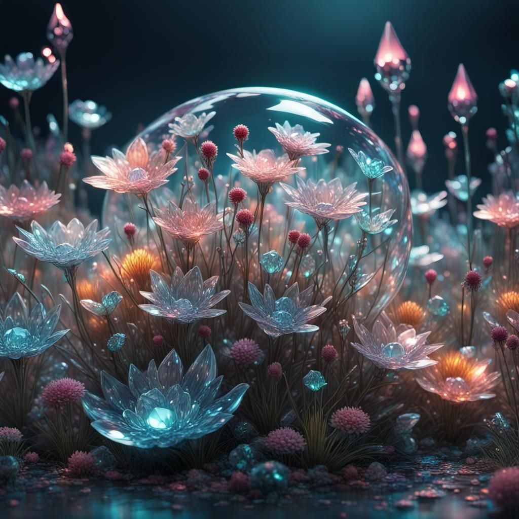 Crystal meadow AI Generated Artwork NightCafe Creator