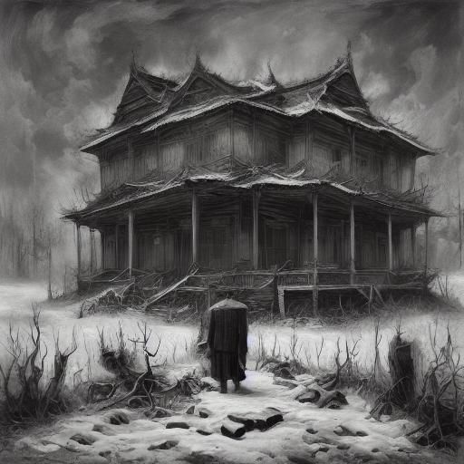 <lora:My style:1.0> The winter comes, no hope for survival, ...