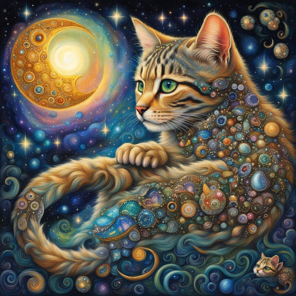 bejeweled galactic oasis starlight kitten crescent moon //kl...
