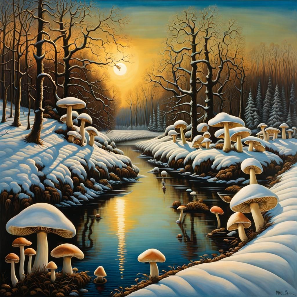 In the snow