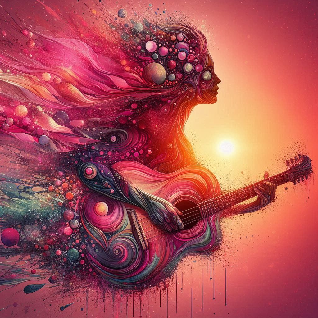 Split guitar portrait IV